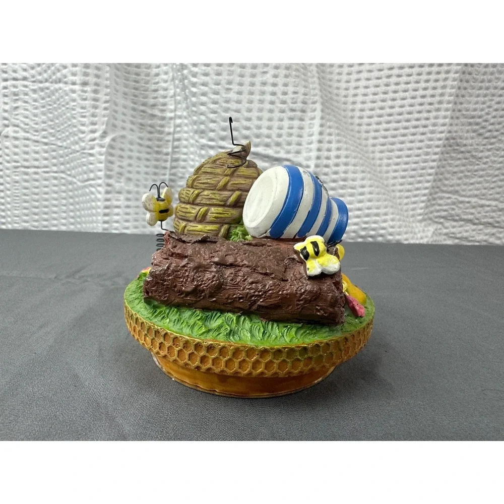 Garden Bees Honey Flowers Jar Candle‎ Holder Topper Lid Resin Yankee